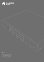 Cambridge Audio CXC S2 - Owners manual